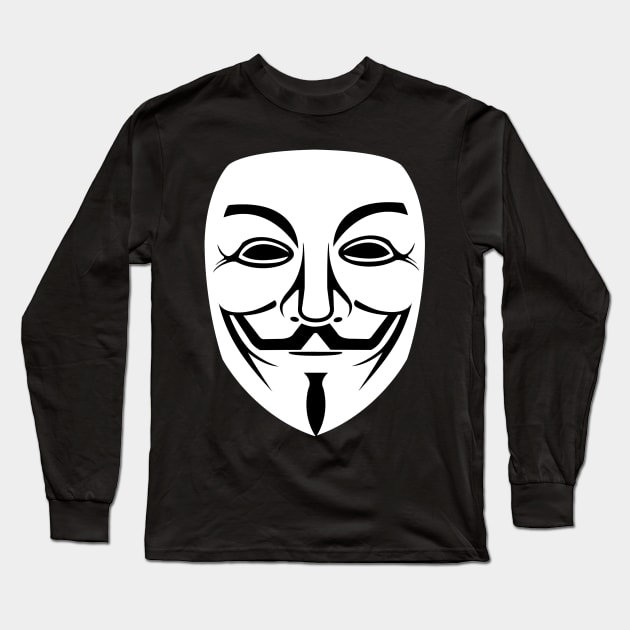 Anonymous Mask Long Sleeve T-Shirt by LuisP96